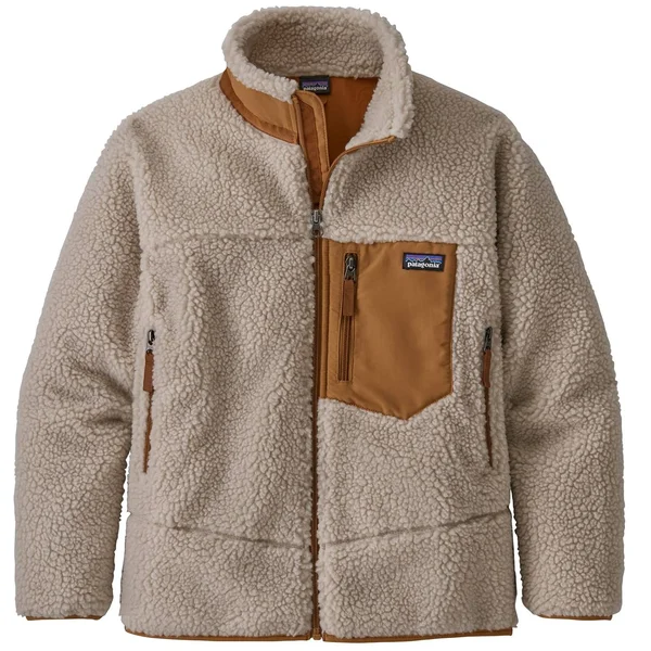 Patagonia Retro-X Fleece Jacket - Boys& Natural/Umber Brown - L
