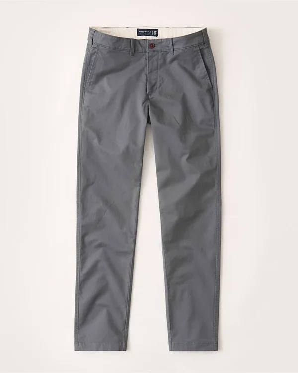 Abercrombie & Fitch Men's Super Skinny Chinos in Dark Grey - Size 34 x 30