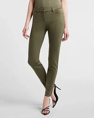 Mid Rise Knit Skinny Pant Brown Women's 4 Long