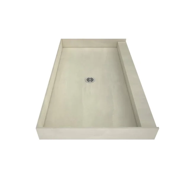 Tile Redi P3642C-PVC 42x22 x 36x22 Single Threshold Shower Base with Drain Plate