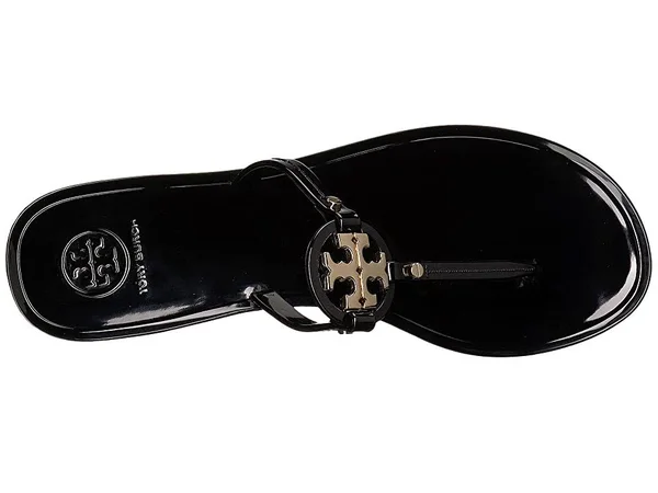 Tory Burch Mini Miller Flat Thong Sandal 10, Black