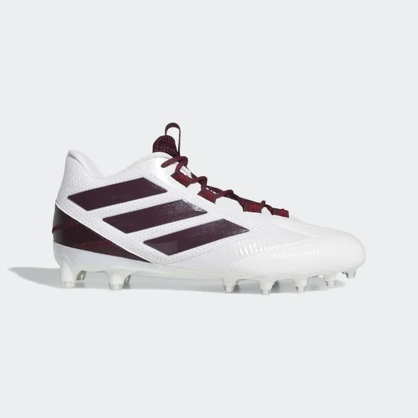 Adidas Men's Freak Carbon Low Football Cleats, 16, White/Maroon