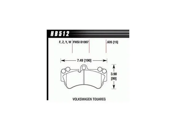 Hawk HPS Performance Brake Pads - HB512F-605