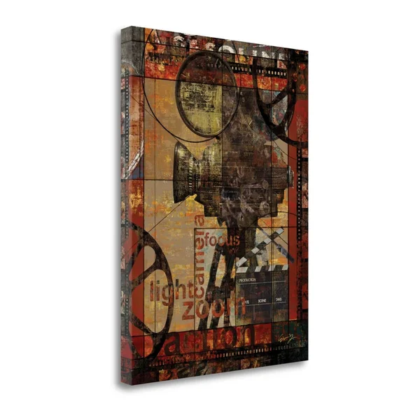 Tangletown Fine Art Movie Camera by Eric Yang - Giclee Print on Gallery Wrap Canvas, 28x22x37x22