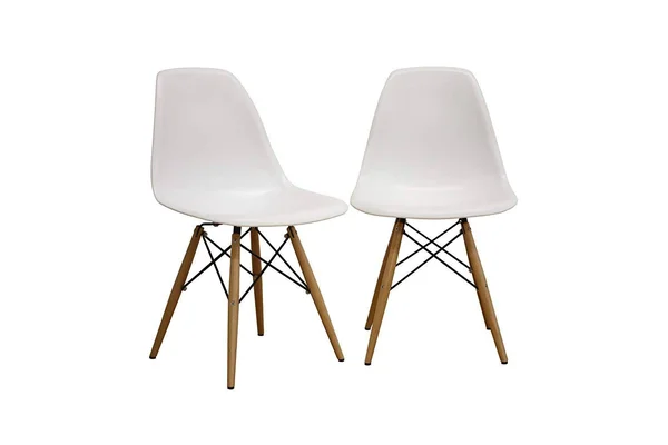 Baxton Studio Judy Dark Brown Modern Dining Chair (Set of 2)