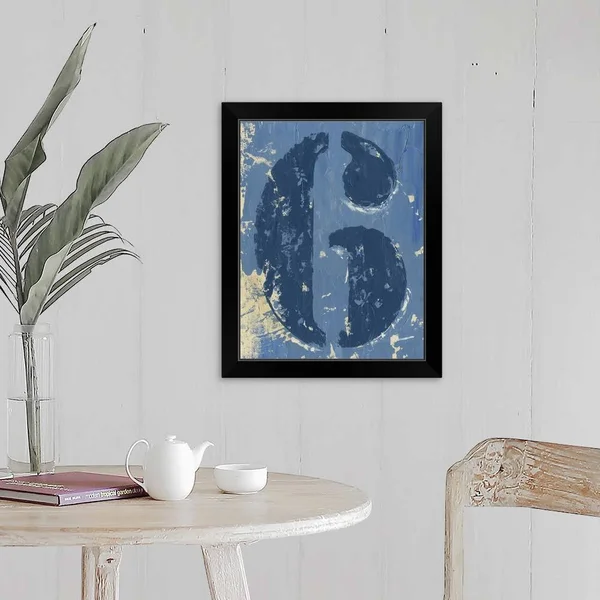 Vintage Numbers VI, Black Framed Wall Art, 16x20, Great Big Canvas