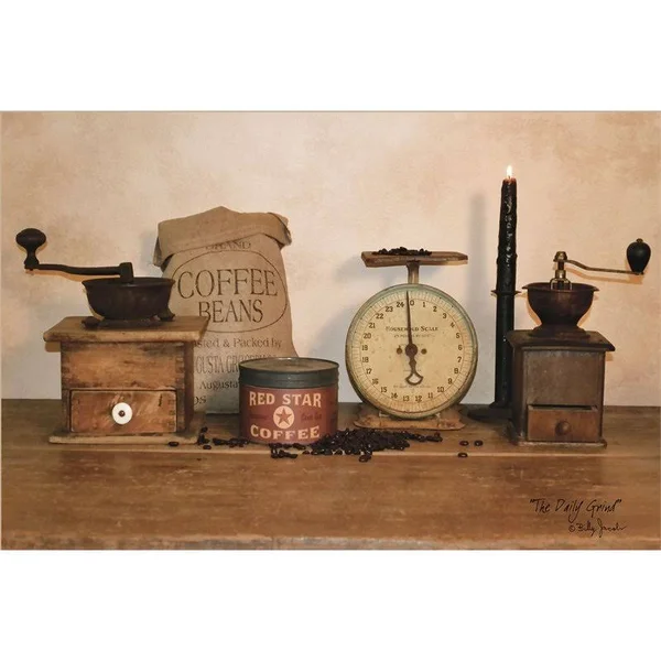 Trendy Decor 4U The Daily Grind by Billy Jacobs Framed Art in Black