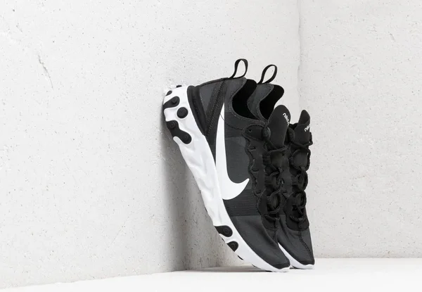 Nike, Women React Element 55 Sneakers Black 5