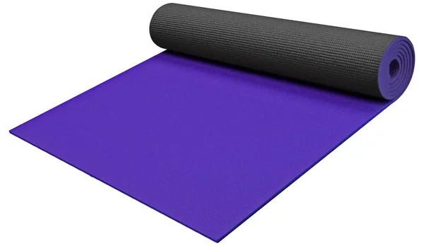 YogaAccessories 1/4& Thick High-Density Deluxe Non-Slip Exercise Pilates & Yoga Mat - Two Tone - Black/Purple, Womens