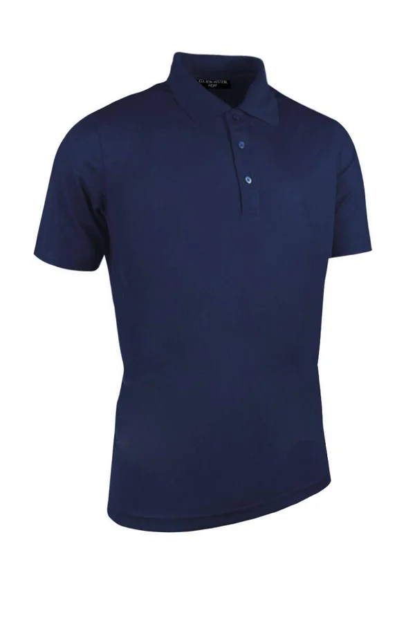 Mens Performance Pique Golf Polo Shirt Navy Xxs
