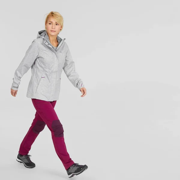 Quechua Women's Mh100 - Waterproof Hiking Jacket in Gray, Size XL