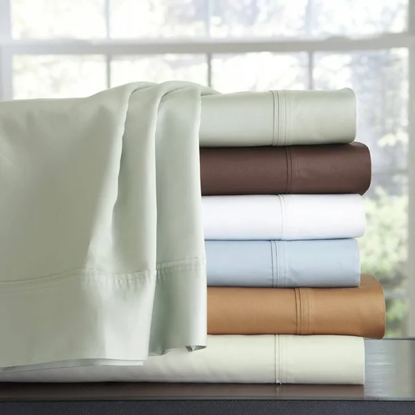 Pointehaven 500 Thread Count Cotton 3-Piece Duvet Cover Set Sage King