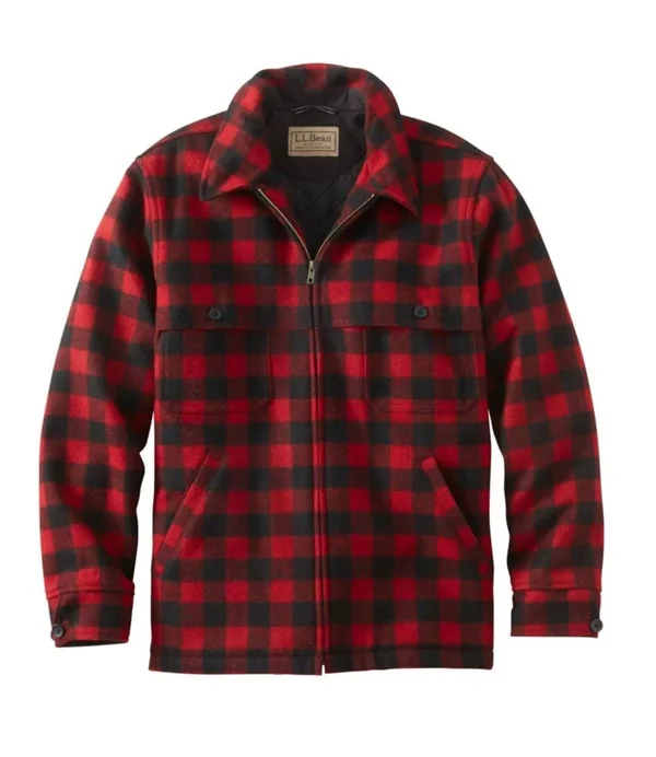 Men's Maine Guide Zip-Front Jac-Shirt with PrimaLoft, Plaid Multi Color Extra Large, L.L.Bean