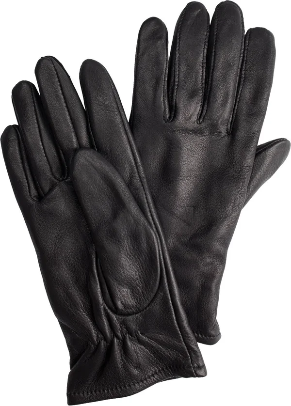 Women's Lined Deerskin Leather Gloves - Black - Medium - Vermont Country Store