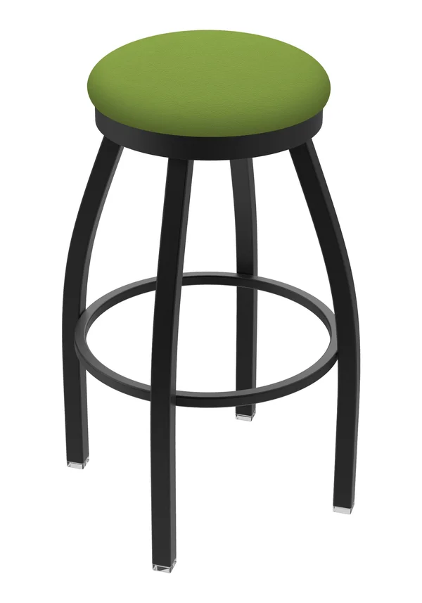 Holland Bar Stool 802 Misha 25x22 Swivel Counter Stool with Black Wrinkle Finish and Canter Kiwi Green Seat