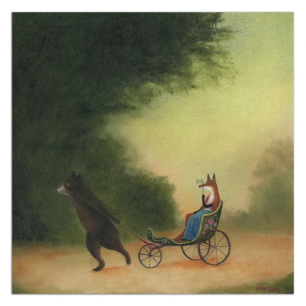 Tangletown Fine Art 18x22 x 18x22 La Passeggiata of The Lady Dowager by DD McInnes Print on Canvas