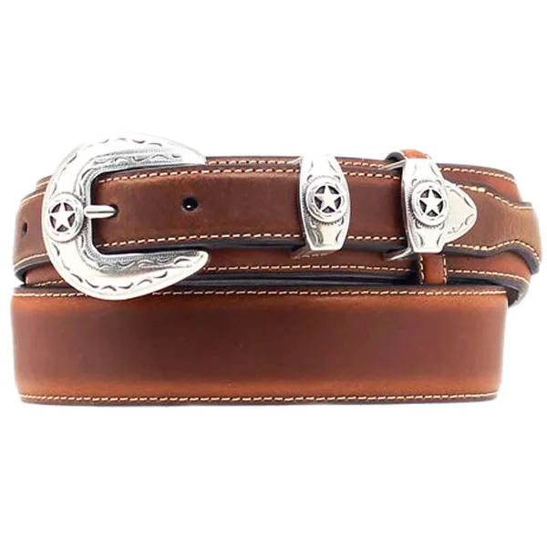 Nocona Ranger Star Concho Billet Belt