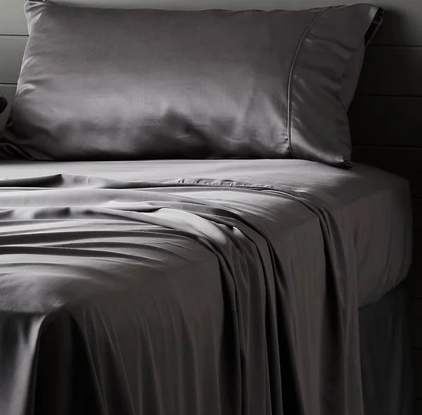 Ettitude Signature Sateen Fitted Sheet in Beige, Cal King