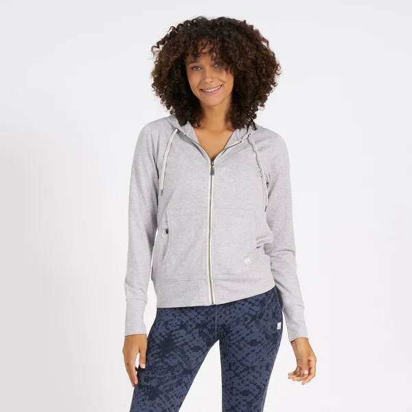Vuori Women's Halo Performance Hoodie - Medium - Pale Heather Grey