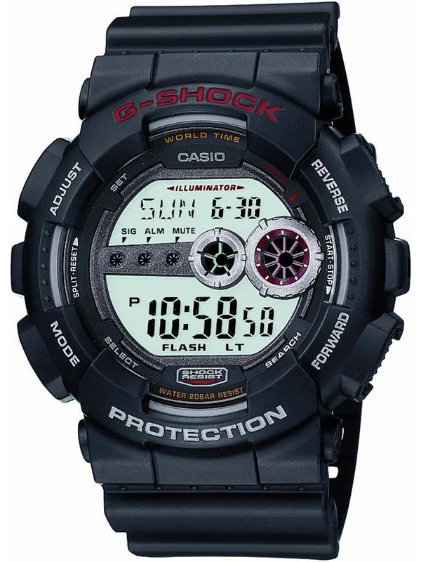 Casio Men's GD100-1A &G-Shock& Black Resin Watch Black