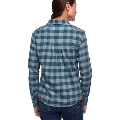 Black Diamond Women's Spotter LS Flannel Shirt - Xs - Tundra, Carbon Plaid