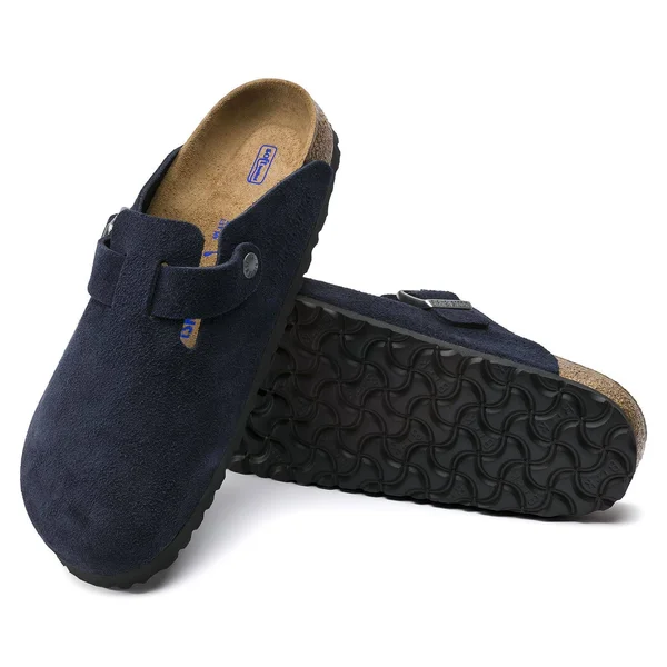 Birkenstock Boston Soft Footbed - Suede Stone Coin, 36, Regular