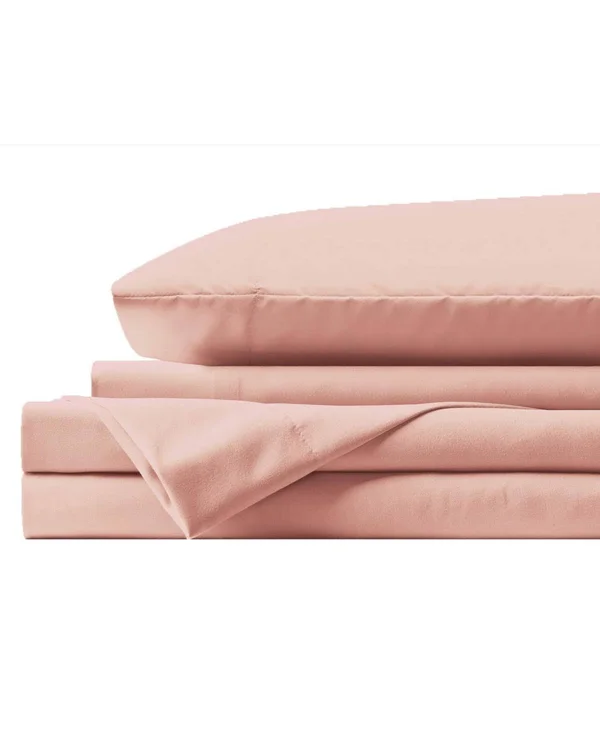 Lanwood Microfiber Sheet Set, King, Light Gray with POLYGIENE
