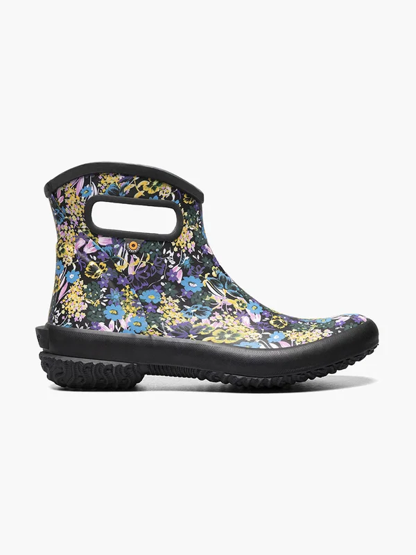 Bogs Patch Ankle Night Garden Women's Shoes Black Multi : 12 B - Medium
