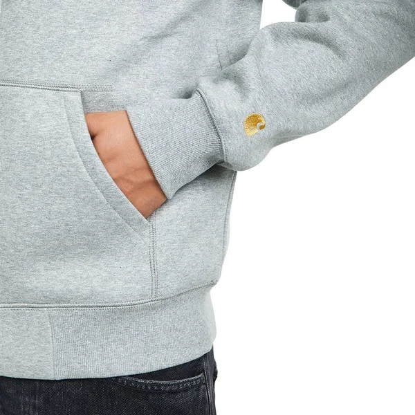 Carhartt WIP Hooded Chase Jacket - Grey Heather - Gold - M - Men