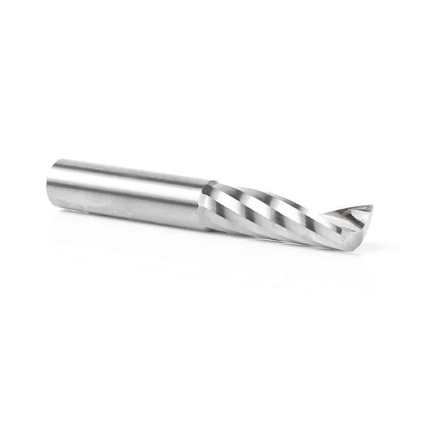 Amana Tool 51489 Solid Carbide CNC Spiral &O& Single Flute, Aluminum Cutting 1/2 Dia x 1-5/8 x 1/2 Shank x 3-1/2 inch Long Up-Cu