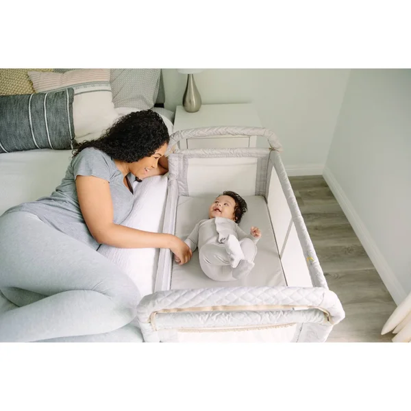 Arm&s Reach Clear-Vue Co-Sleeper With Deep Basket In Grey