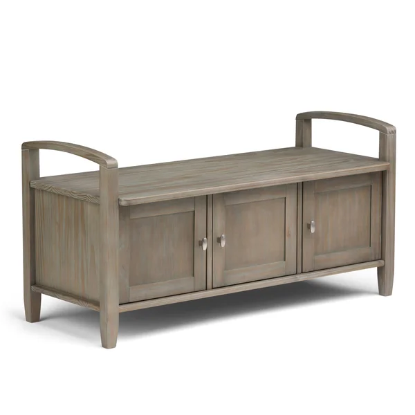 Wyndenhall Norfolk Entryway Storage Bench (Wood Finish - Brown)