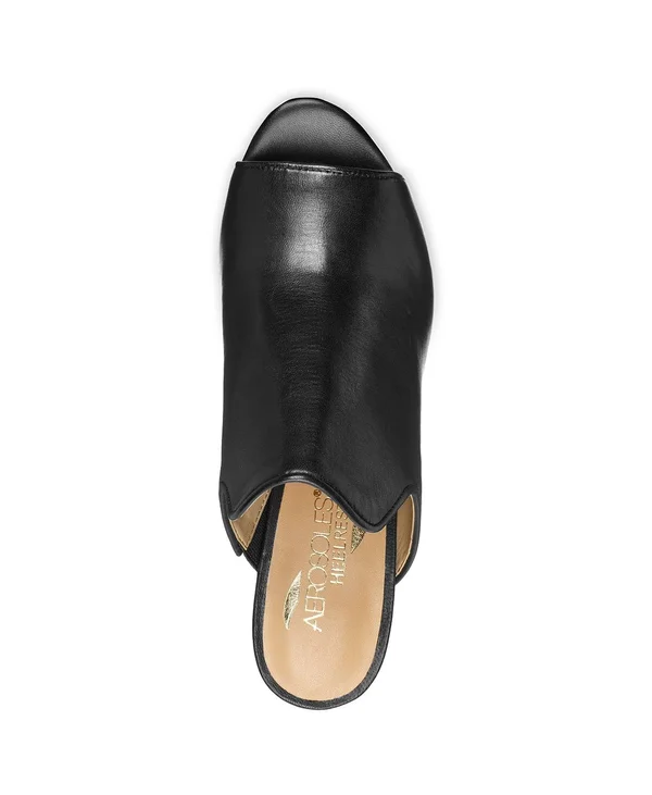 Aerosoles Women's Birdwatcher Sandal - Size: 6.5, Black Leather