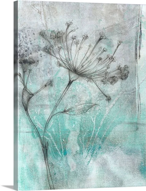 Ombre Wildflowers I, Large Solid-Faced Canvas Wall Art Print, Great Big Canvas