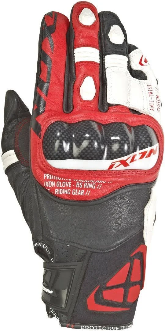 Ixon Gloves RS Ring Black White Red Size XXL