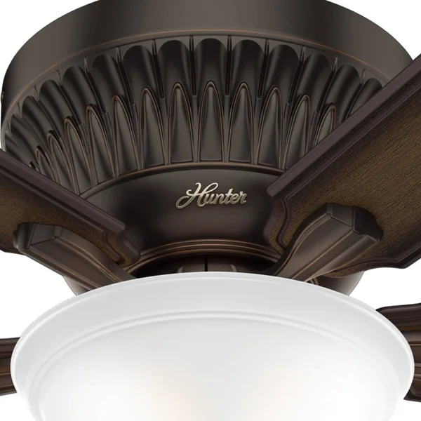 Hunter 59549 54 in. Chauncey Fresh White Ceiling Fan with LED Light Kit and Remote Control