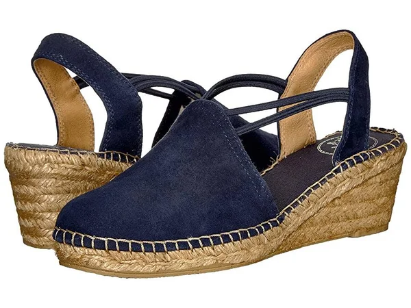 Toni Pons &Tremp& Slingback Espadrille Sandal Navy Suede