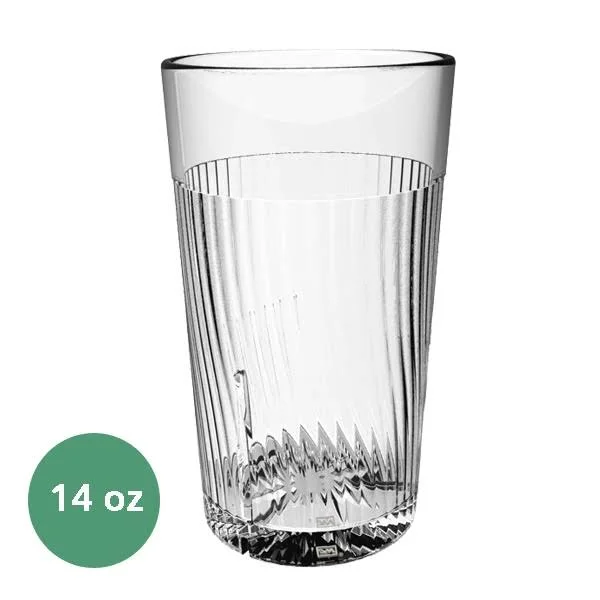 14 oz. Belize Tumbler - Polycarbonate, Clear, Pack of 6, 2 Packs