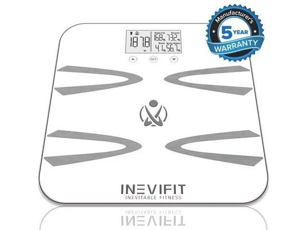 INEVIFIT Body-analyzer Scale - Highly Accurate Digital Bathroom Body Composition Analyzer, Measures Weight, Body Fat, Water, Musc