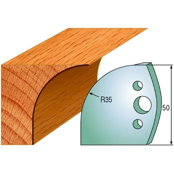 CMT 690.564 Pair of Profiled Knives for Shaper Cutters - 1-31/32x22 Cutting Length, 5/32x22 Thickness
