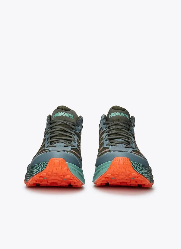 HOKA Men's Speedgoat Mid Waterproof Shoes in Blue/Grey - Size 10