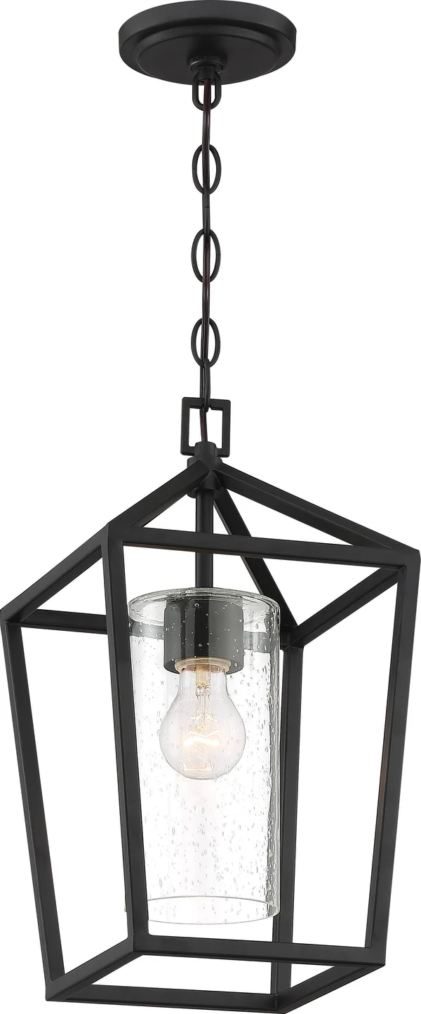 Nuvo Lighting 60/6594 Hopewell 1 Light Hanging Lantern Matte Black