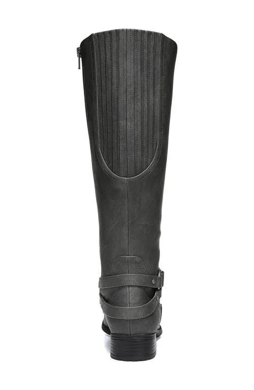 LifeStride Women's X-Felicity Riding Boot, Dark Grey Synthetic