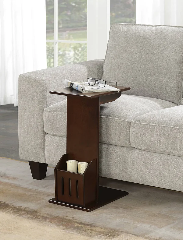 Convenience Concepts Designs2Go Abby Magazine C End Table, Brown