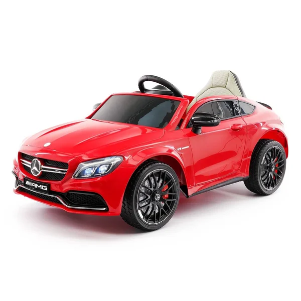 Mercedes C63S 12V Kids Ride-On Car with R/C Parental Remote - Red