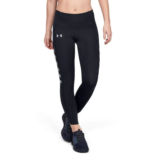 Under Armour Women's Qualifier Speedpocket Roadside Runway Crop - Black SM