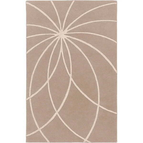 Contemporary Hand-Tufted Black/White Mayflower Wool Area Rug - 8& x 11&