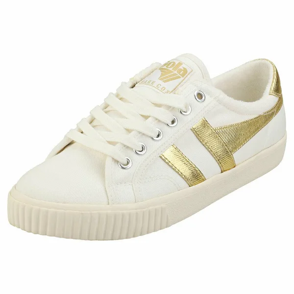 Gola Women's Tennis Mark Cox Sneakers - 5, Off White/Gold