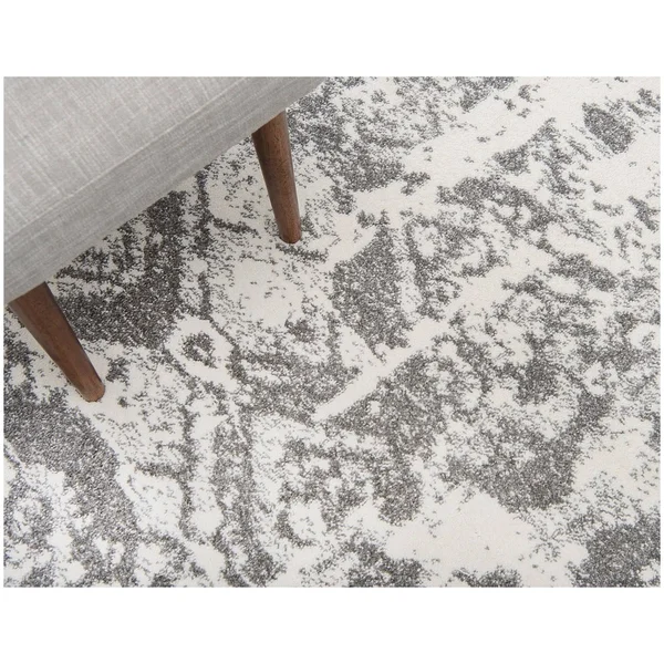 RugPal Bianco Transitional Area Rug Collection 9'x12' in Silvery Color