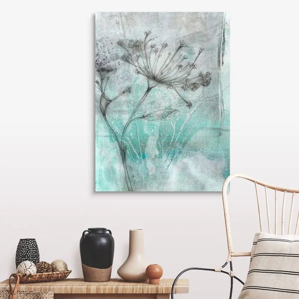Ombre Wildflowers I, Large Solid-Faced Canvas Wall Art Print, Great Big Canvas
